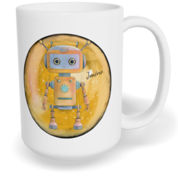 Hrnek klasický velký s vlastním potiskem - Robot