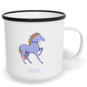 Hrnek plecháček s potiskem na míru - Kůň
