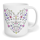 Hrnek klasický malý s vlastním potiskem - Srdce