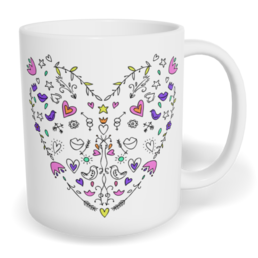 Hrnek klasický malý s vlastním potiskem - Srdce