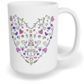 Hrnek klasický velký s vlastním potiskem - Srdce