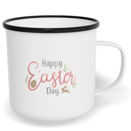 Hrnek plecháček s potiskem na míru - Happy Easter Day