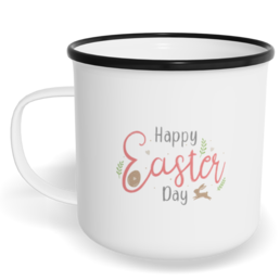 Hrnek plecháček s potiskem na míru - Happy Easter Day