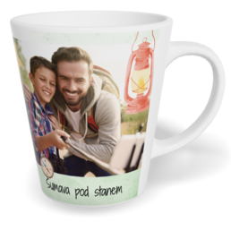 Fotohrnček latte malý - originálny darček - Watercolor camping