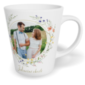 Fotohrnček latte malý - originálny darček - Minimalist meadow