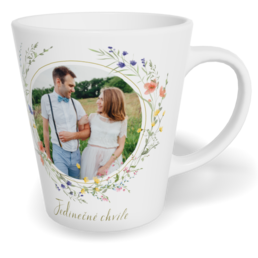 Fotohrnček latte malý - originálny darček - Minimalist meadow