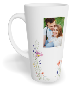 Fotohrnček latte veľký - originálny darček - Minimalist meadow