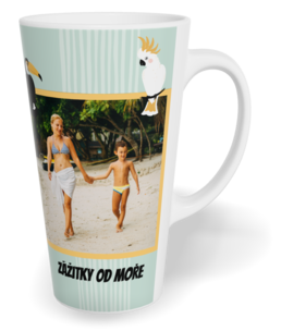 Fotohrnček latte veľký - originálny darček - Exotic birds