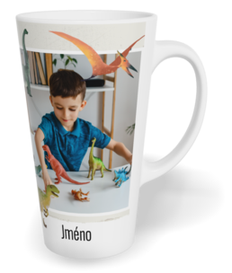 Fotohrnček latte veľký - originálny darček - Dinosaurus
