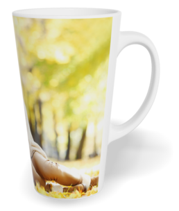 Fotohrnček latte veľký - originálny darček - Bílý