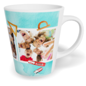 Fotohrnček latte malý - originálny darček - Aquarel school