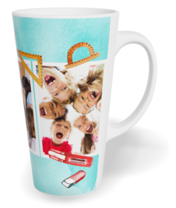 Fotohrnček latte veľký - originálny darček - Aquarel school