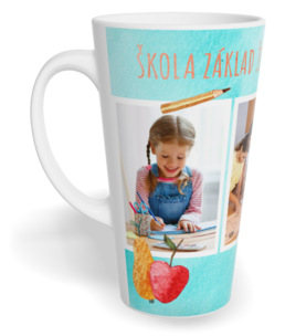 Fotohrnček latte veľký - originálny darček - Aquarel school