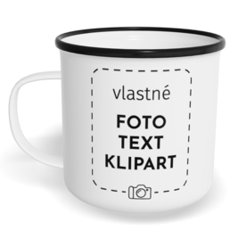 Fotohrnček plecháčik s fotkou a textom - Prázdný