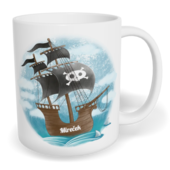 Hrnek klasický malý s vlastním potiskem - Pirát