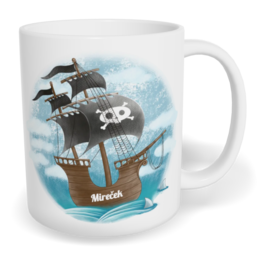 Hrnek klasický malý s vlastním potiskem - Pirát