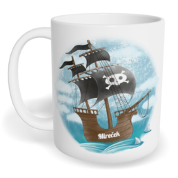 Hrnek klasický malý s vlastním potiskem - Pirát