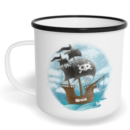 Hrnek plecháček s potiskem na míru - Pirát
