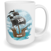 Hrnek klasický velký s vlastním potiskem - Pirát