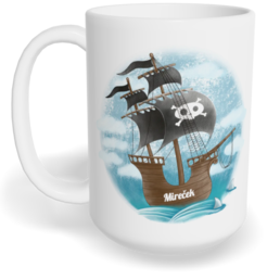 Hrnek klasický velký s vlastním potiskem - Pirát