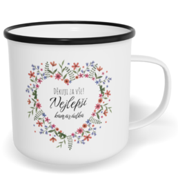 Hrnek plecháček s potiskem na míru - Nejlepší kamarádka