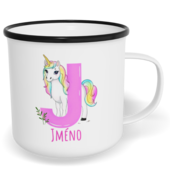 Hrnek plecháček s potiskem na míru - Jméno J vol. 2