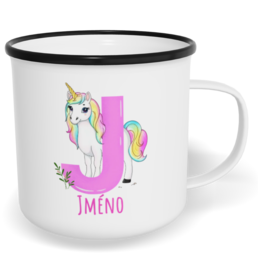 Hrnek plecháček s potiskem na míru - Jméno J vol. 2