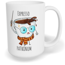 Hrnek klasický velký s vlastním potiskem - Expresso patronum