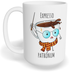 Hrnek klasický velký s vlastním potiskem - Expresso patronum