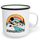 Hrnek plecháček s potiskem na míru - Adventure