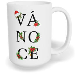 Hrnek klasický velký s vlastním potiskem - VÁ-NO-CE