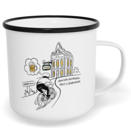 Hrnek plecháček s potiskem na míru - Žádný kopec není překážkou