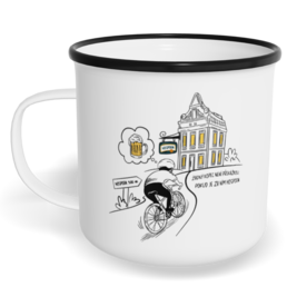 Hrnek plecháček s potiskem na míru - Žádný kopec není překážkou