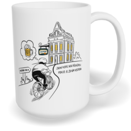 Hrnek klasický velký s vlastním potiskem - Žádný kopec není překážkou