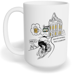 Hrnek klasický velký s vlastním potiskem - Žádný kopec není překážkou