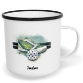 Hrnek plecháček s potiskem na míru - Florbal vol. 1