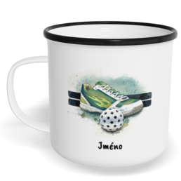 Hrnek plecháček s potiskem na míru - Florbal vol. 1