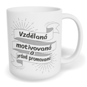 Hrnek klasický malý s vlastním potiskem - Promovaná
