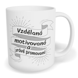 Hrnek klasický malý s vlastním potiskem - Promovaná