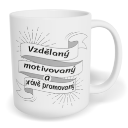 Hrnek klasický malý s vlastním potiskem - Promovaný