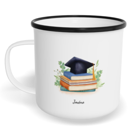 Hrnek plecháček s potiskem na míru - Promovaný