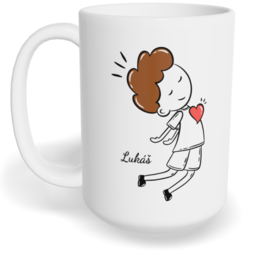 Hrnek klasický velký s vlastním potiskem - Magnet kluk - párový