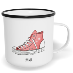 Hrnek plecháček s potiskem na míru - Boty holka - párový