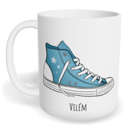 Hrnek klasický malý s vlastním potiskem - Boty kluk - párový