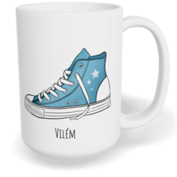 Hrnek klasický velký s vlastním potiskem - Boty kluk - párový