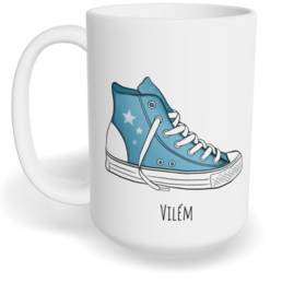 Hrnek klasický velký s vlastním potiskem - Boty kluk - párový