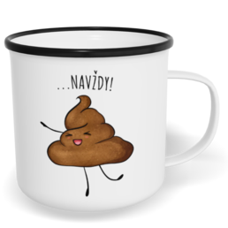 Hrnek plecháček s potiskem na míru - Přátelé navždy 1 - párový 