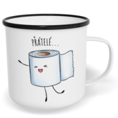 Hrnek plecháček s potiskem na míru - Přátelé navždy 2 - párový