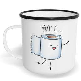 Hrnek plecháček s potiskem na míru - Přátelé navždy 2 - párový