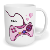 Hrnek klasický malý s vlastním potiskem - Ovladače holka